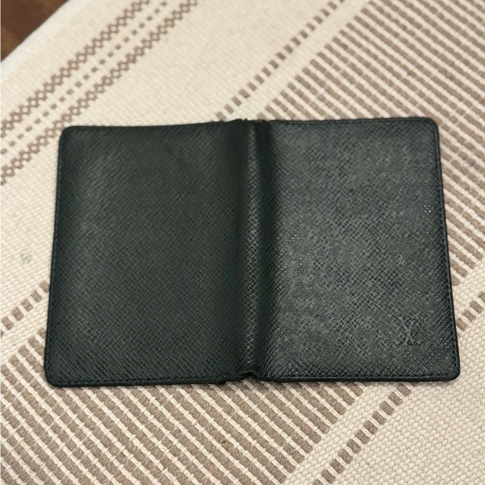Taiga Leather Louis Vuitton Green small goods